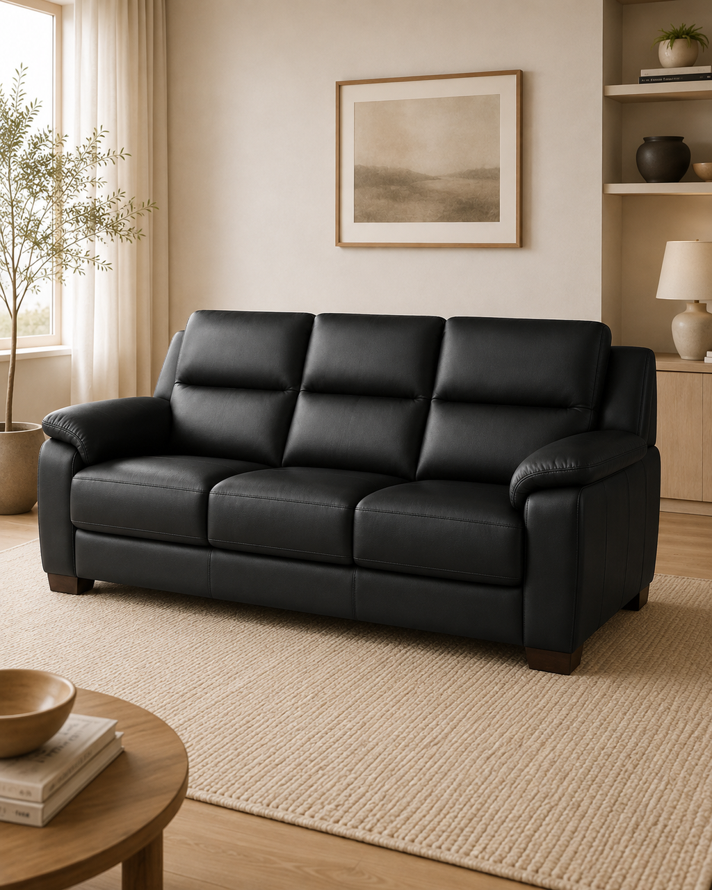 Somerby Faux Leather Sofa