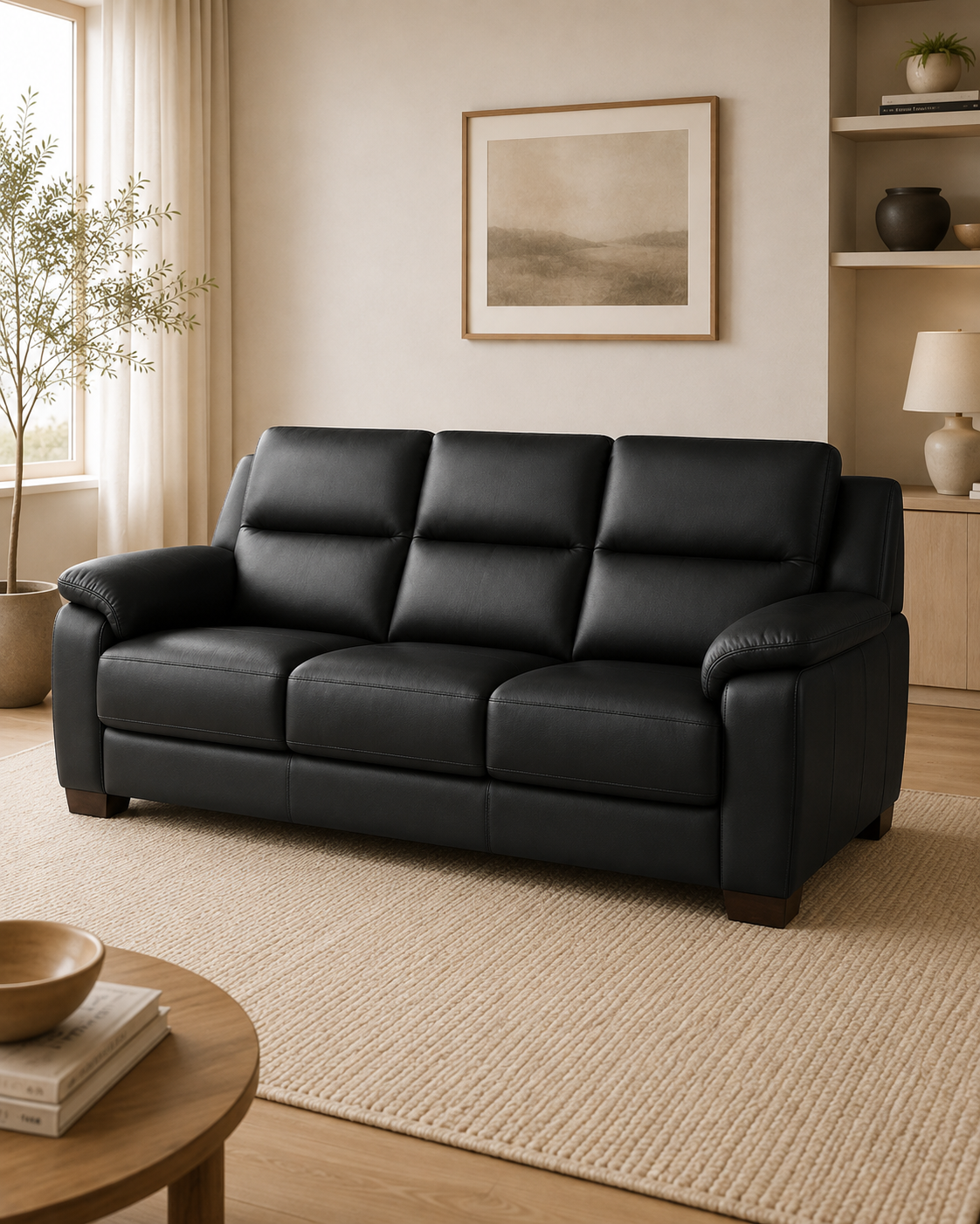 Somerby Faux Leather Sofa