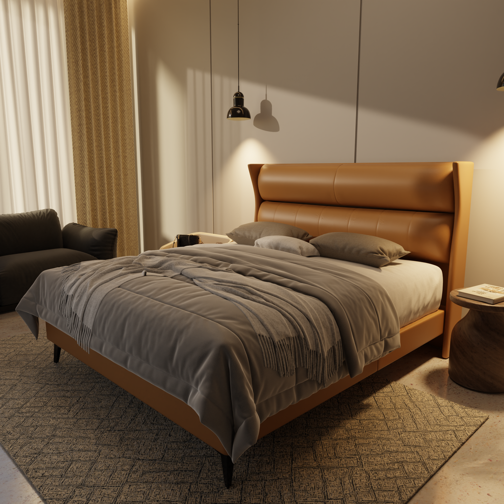 Kimble Genuine Leather Divan Bed Frame by Esteller