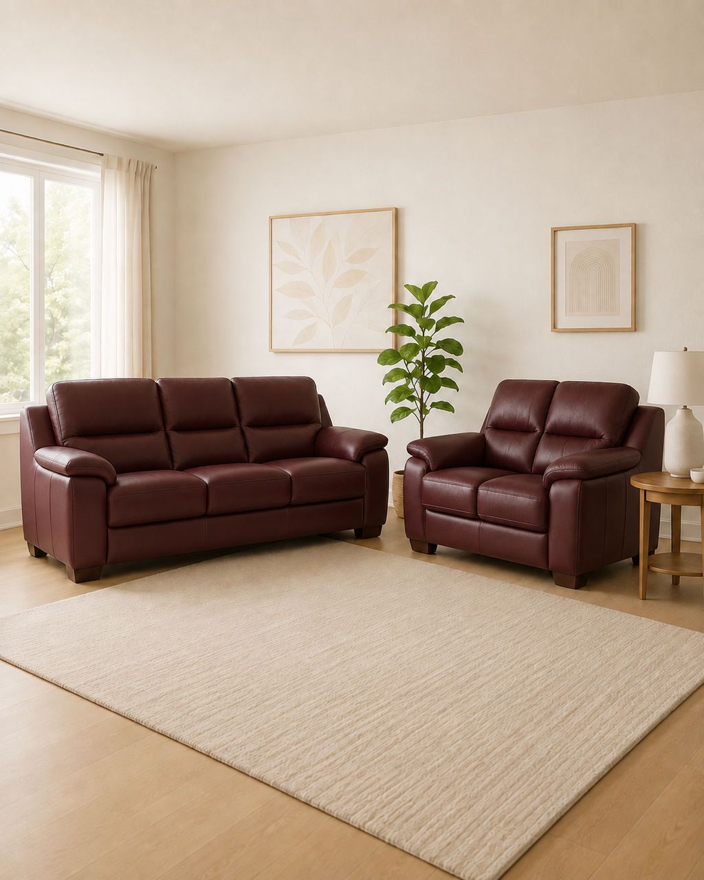 Somerby Faux Leather Sofa