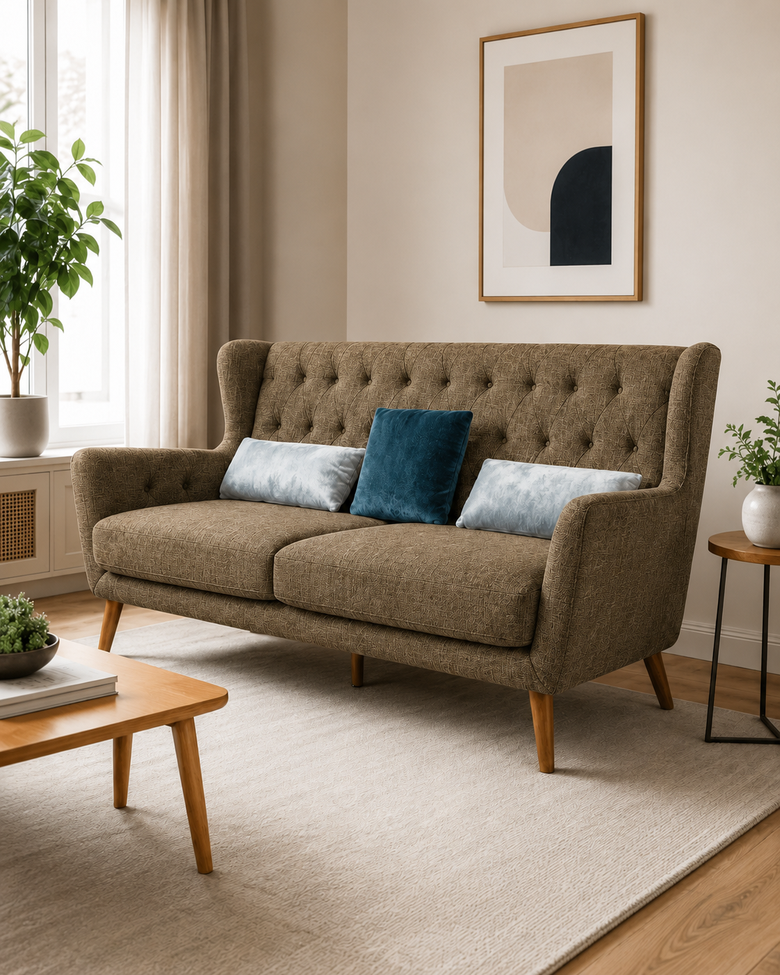 Aldwyn Fabric Highback Sofa