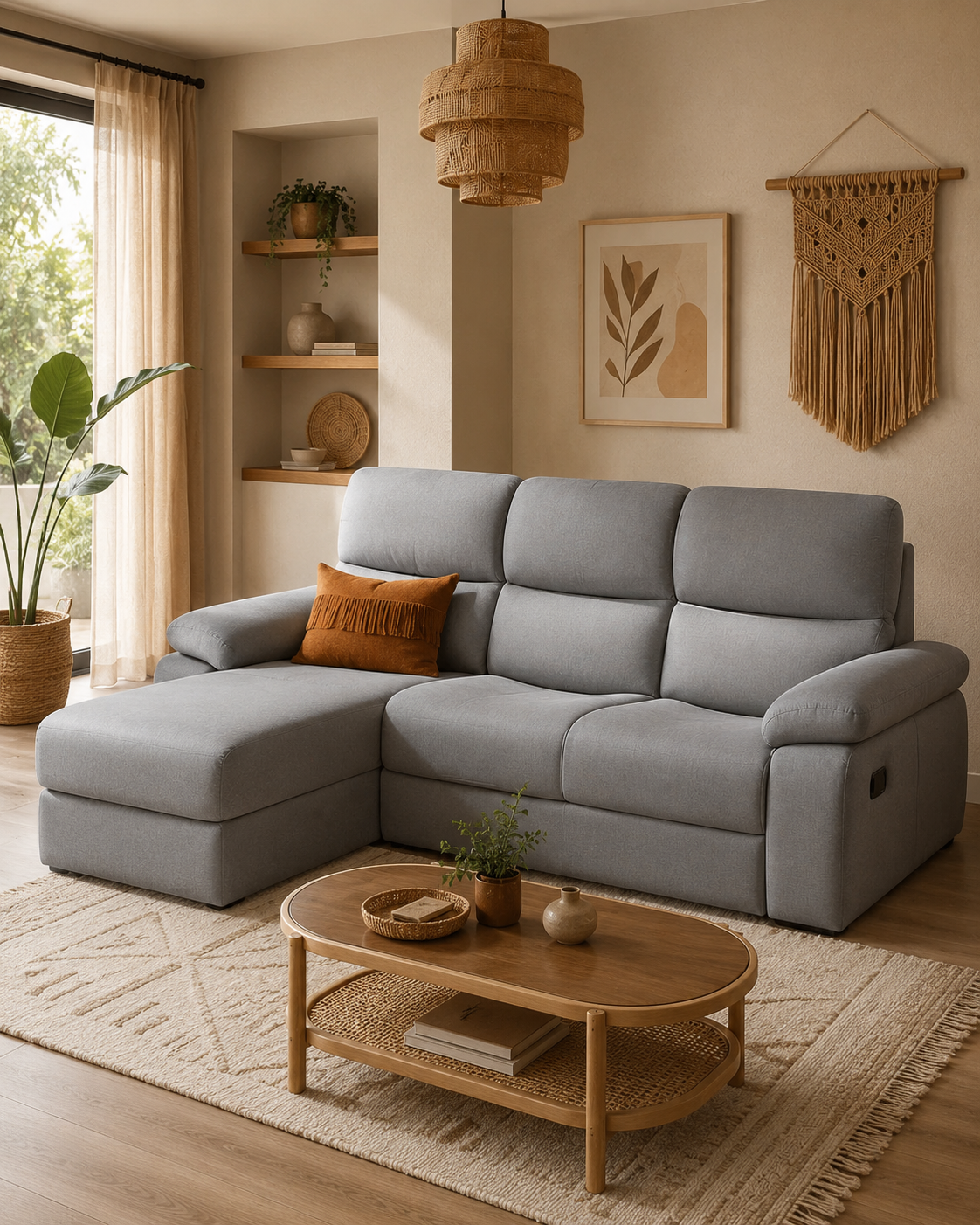 Dovren Fabric Recliner Sectional Sofa
