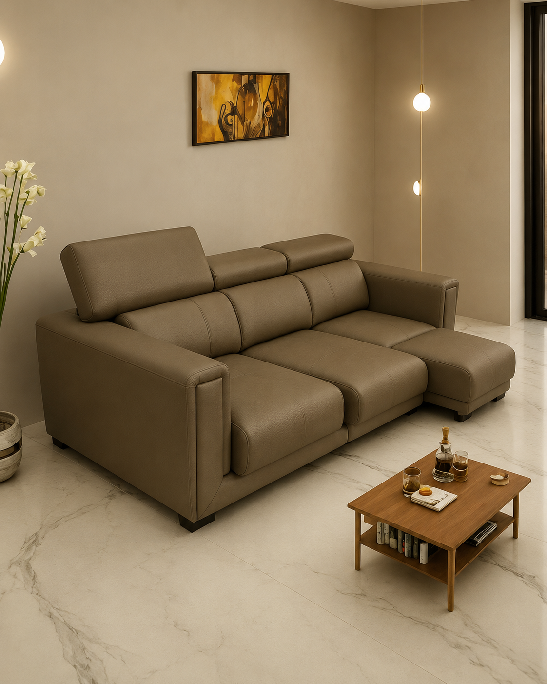 Hawthorne Genuine Leather Slider Sofa