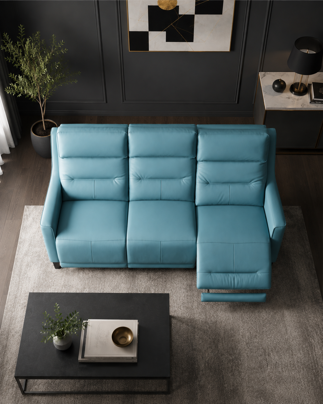 Lansdowne Genuine Leather Recliner Sofa