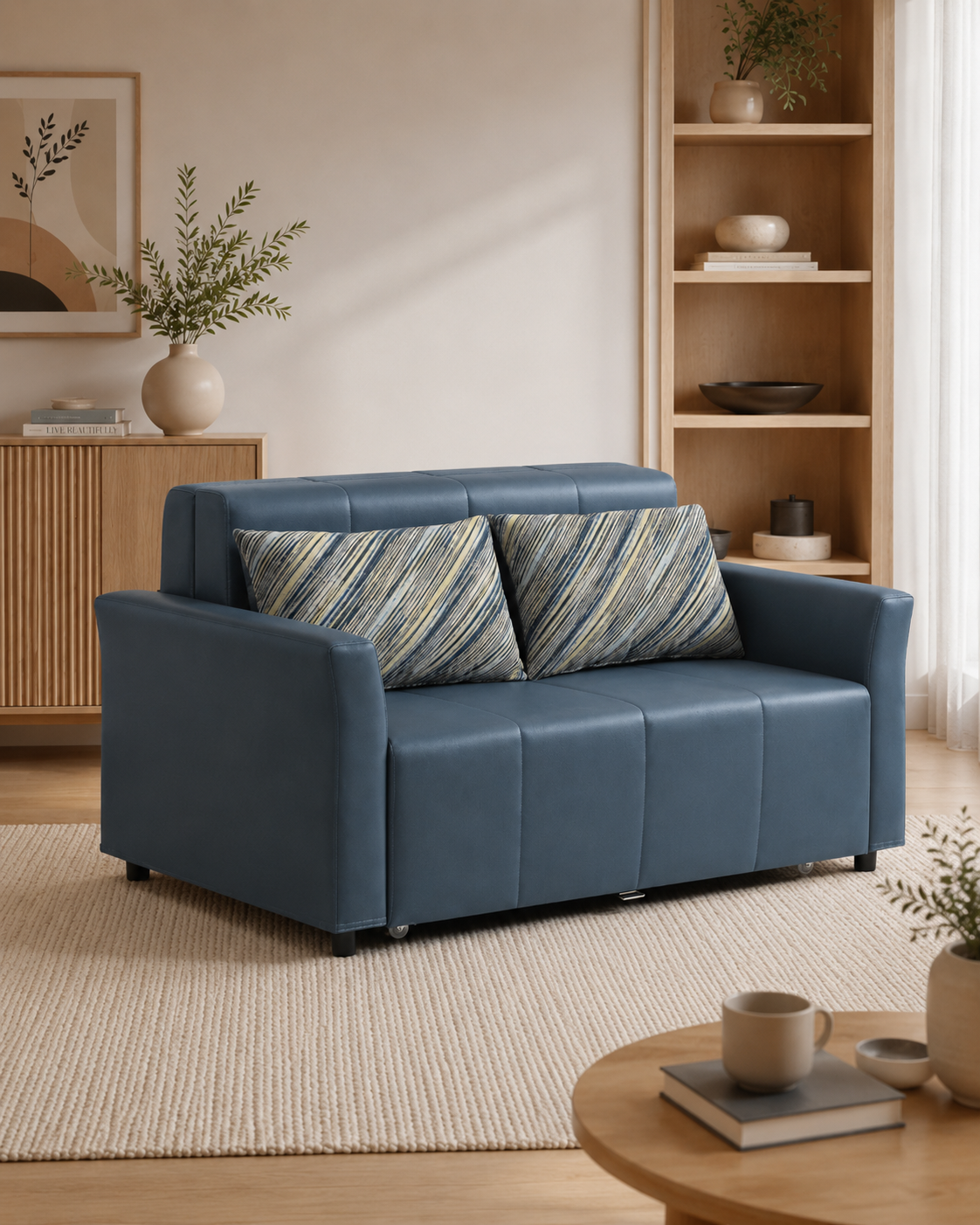 Marenza Tech Fabric Storage Sofa Bed