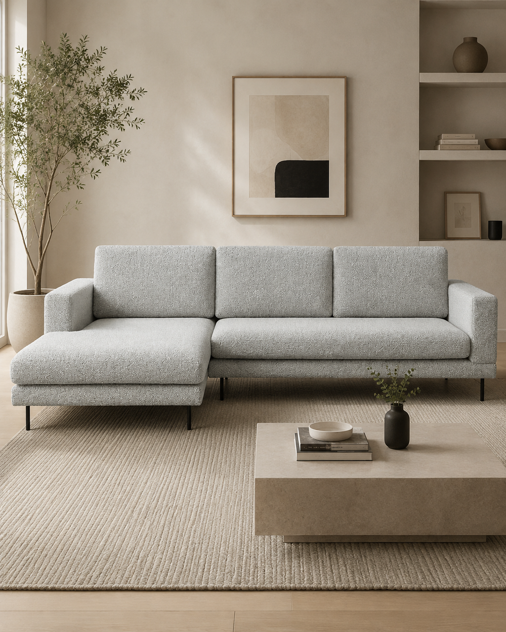Rothbury Bouclé Chaise Sofa