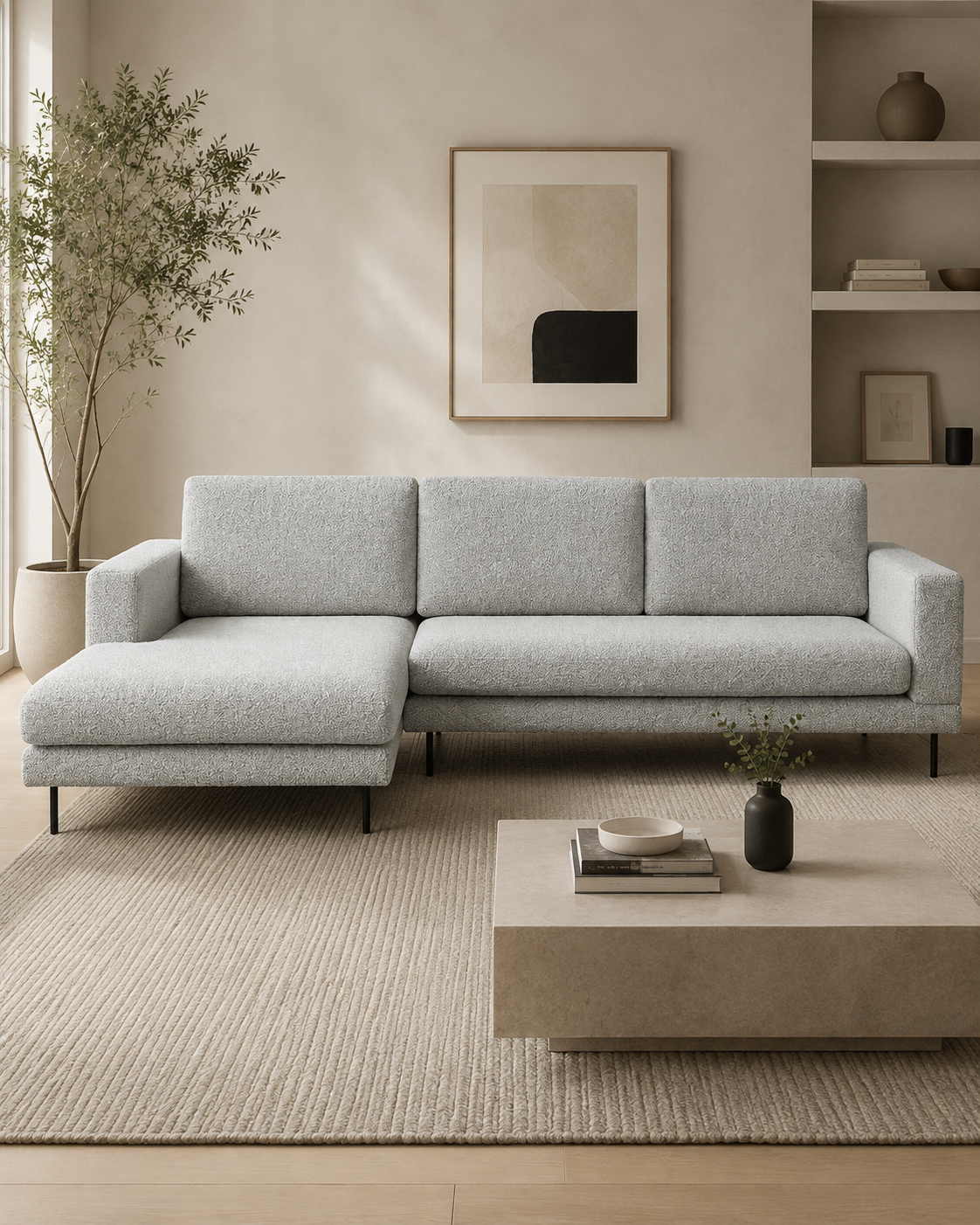Rothbury Bouclé Chaise Sofa