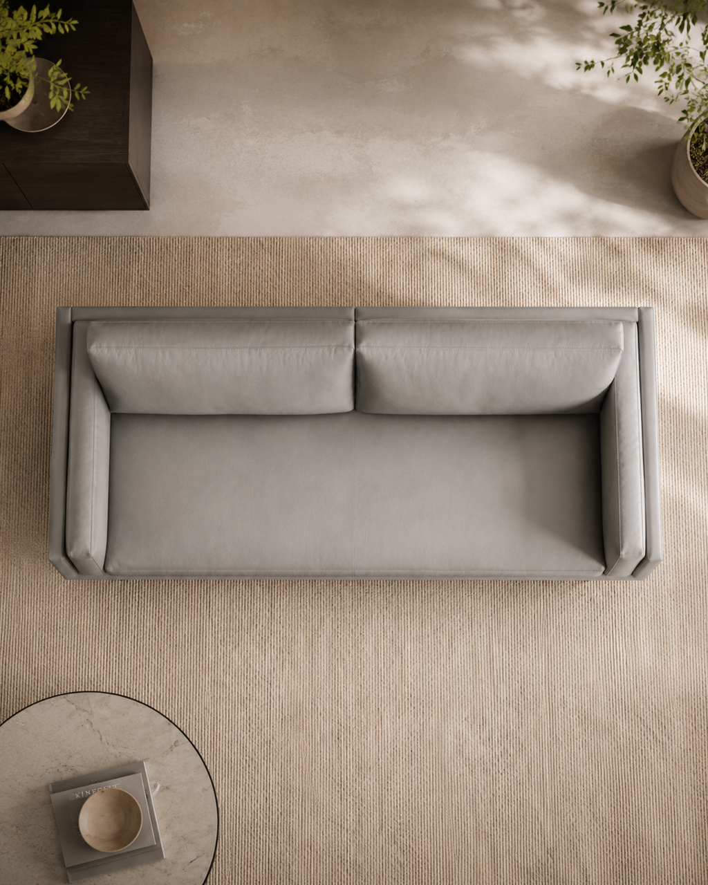 Cranford Faux Leather Sofa