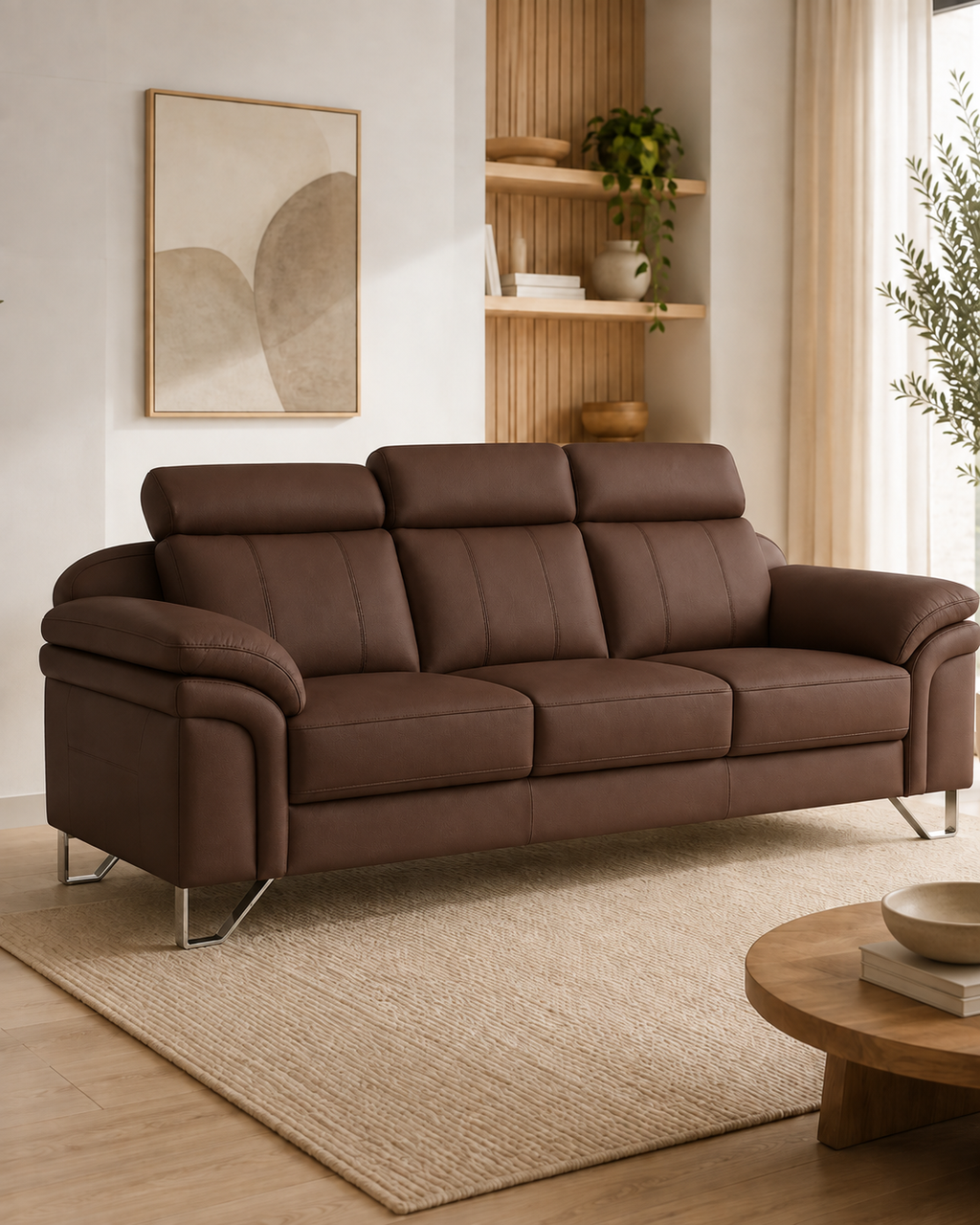 Vantor Faux Leather Sofa