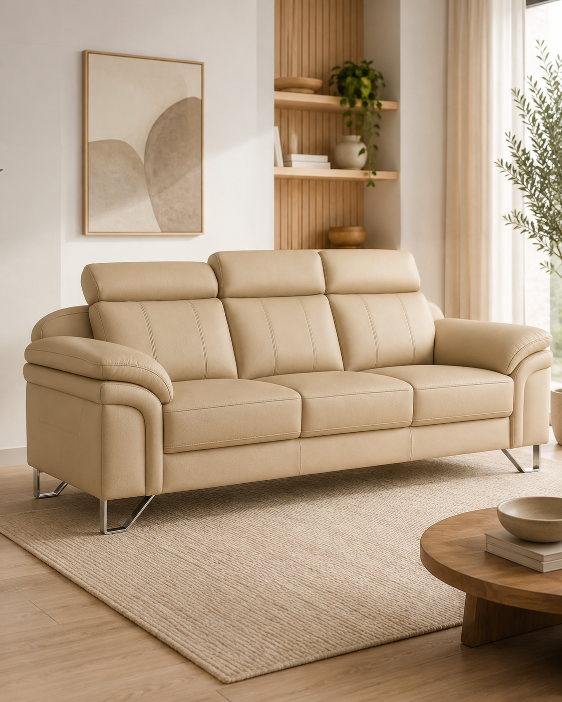 Vantor Faux Leather Sofa
