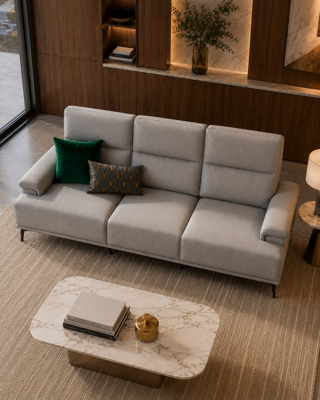 Ellison Fabric Adjustable Backrest Sofa