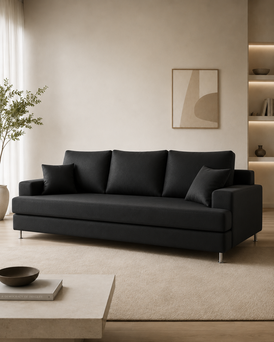 Pembroke Faux Leather Sofa
