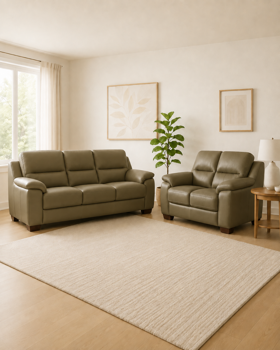 Somerby Faux Leather Sofa