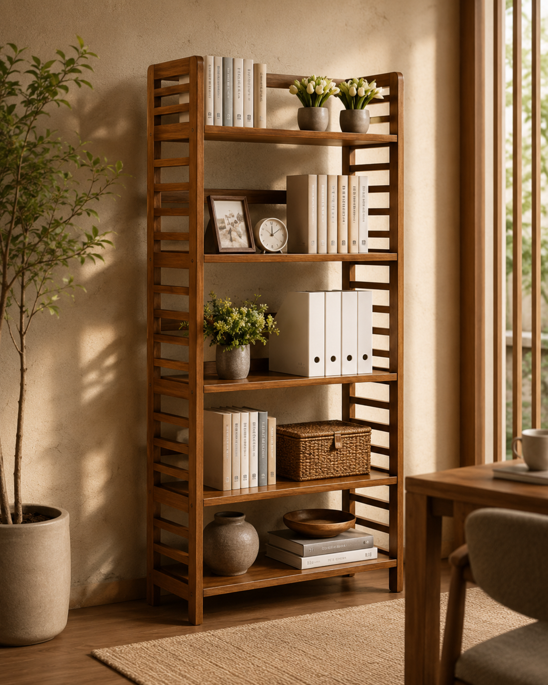 Reed Solid Wood Bookshelf