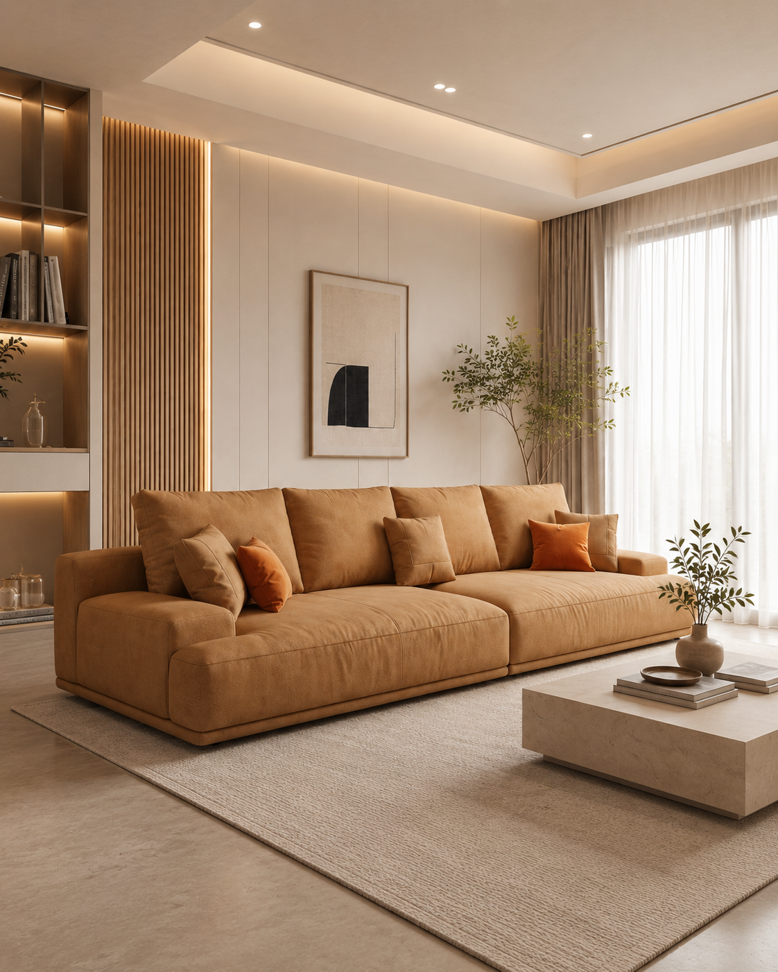 Nerissa Fabric Chaise Sofa