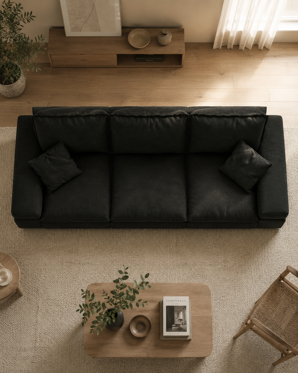 Savio Fabric Adjustable Backrest Sofa