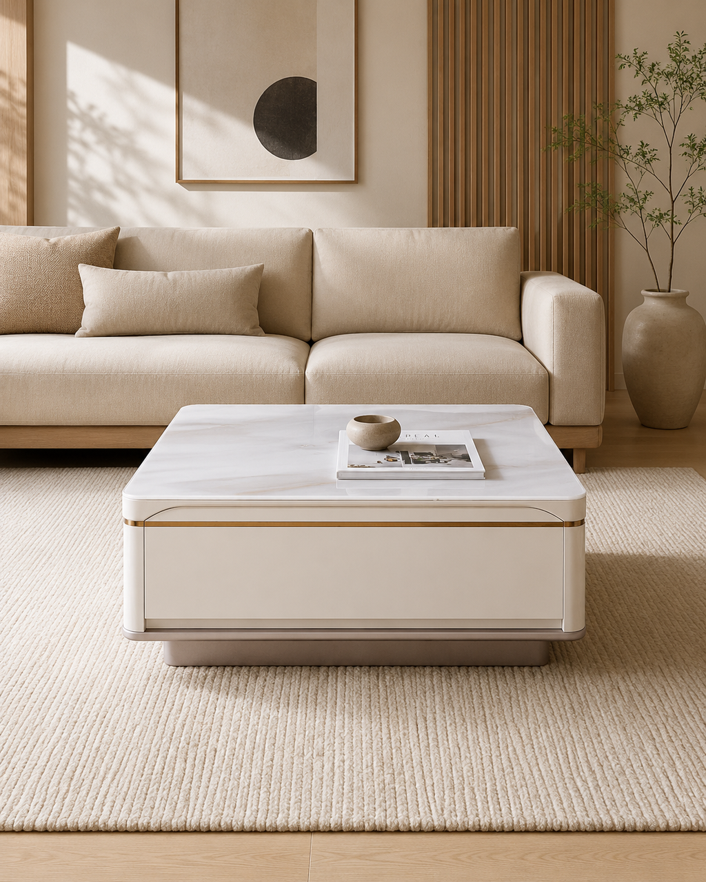 Aveline Microcrystalline Glass Coffee Table