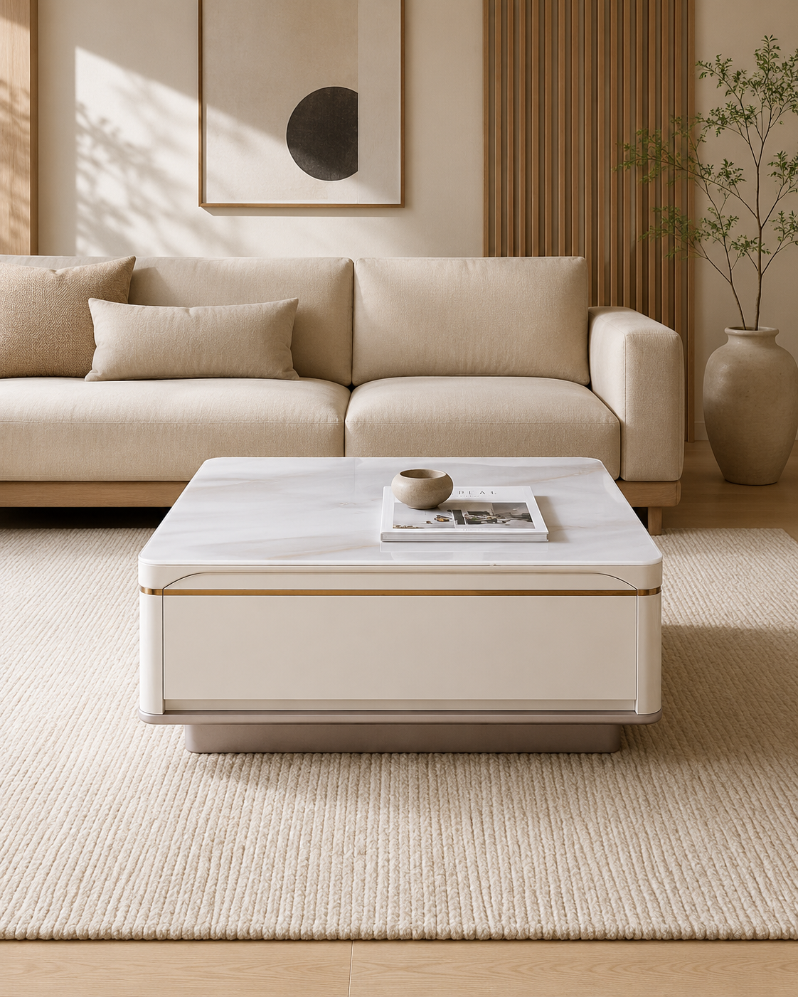 Aveline Microcrystalline Glass Coffee Table