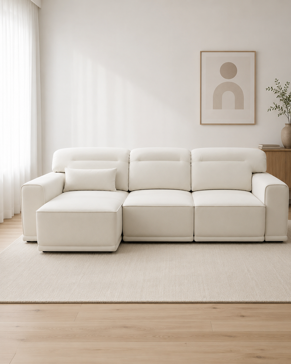 Odessa Fabric Slider L-Shaped Sofa