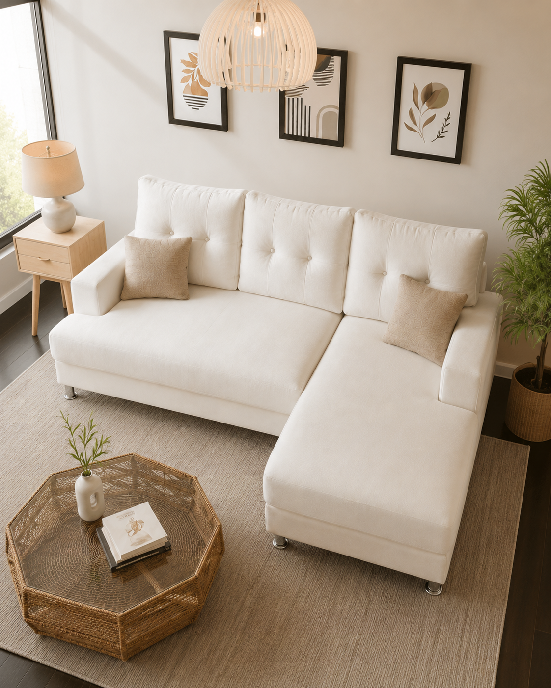 Ashbourne Fabric Chaise Sofa