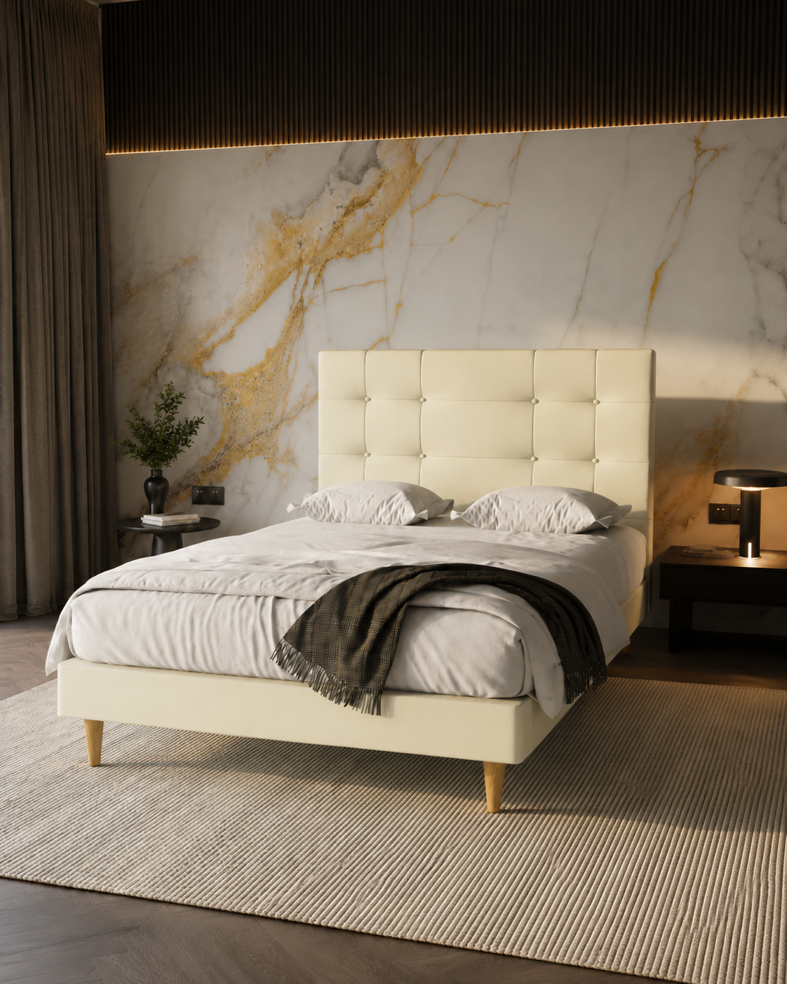 Jaxon Faux Leather Bed Frame