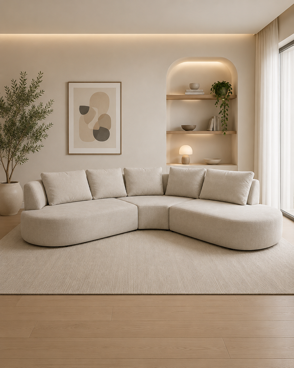 Liora Fabric Curved Corner Sofa