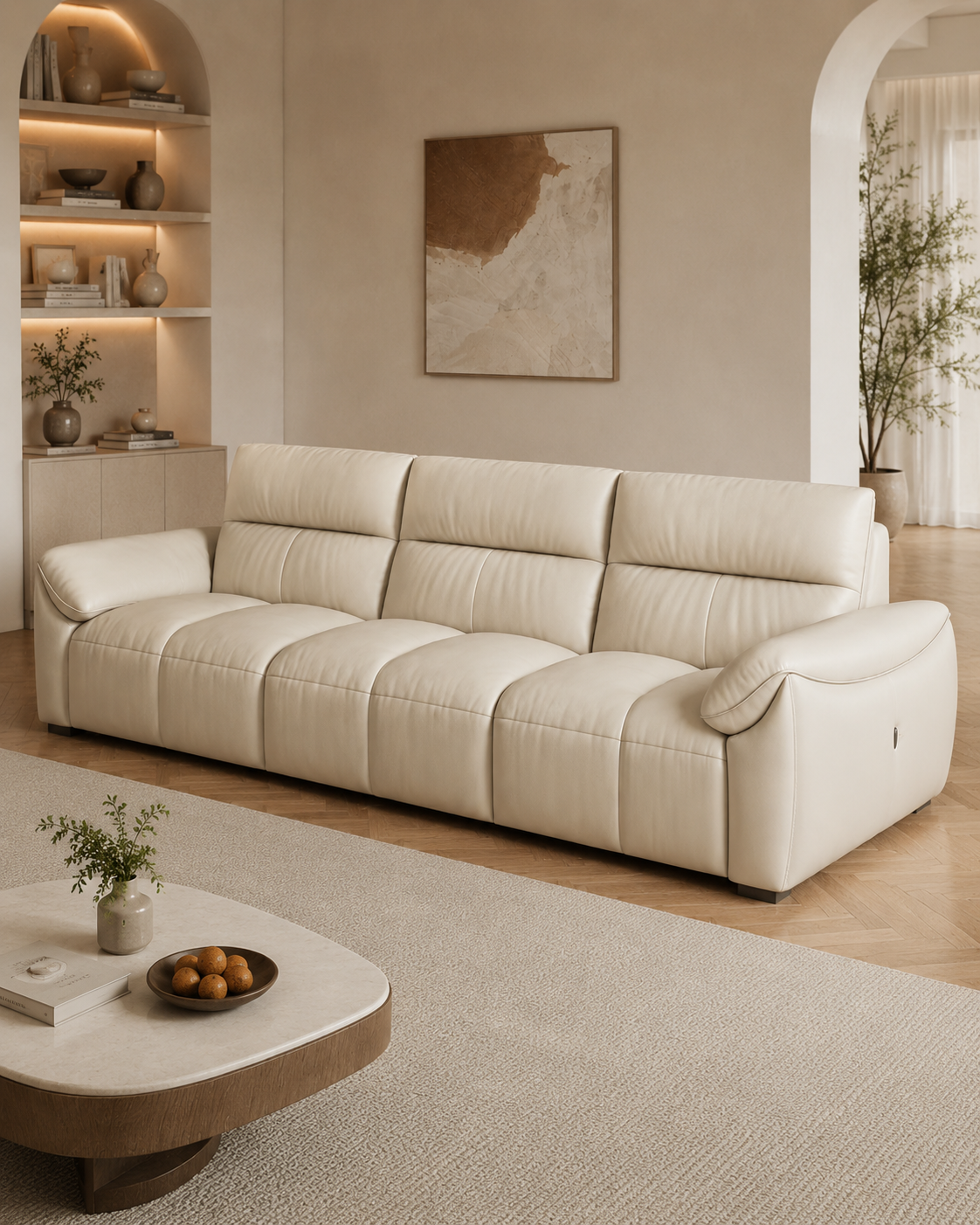 Celine Top Grain Leather Electric Sofa Bed