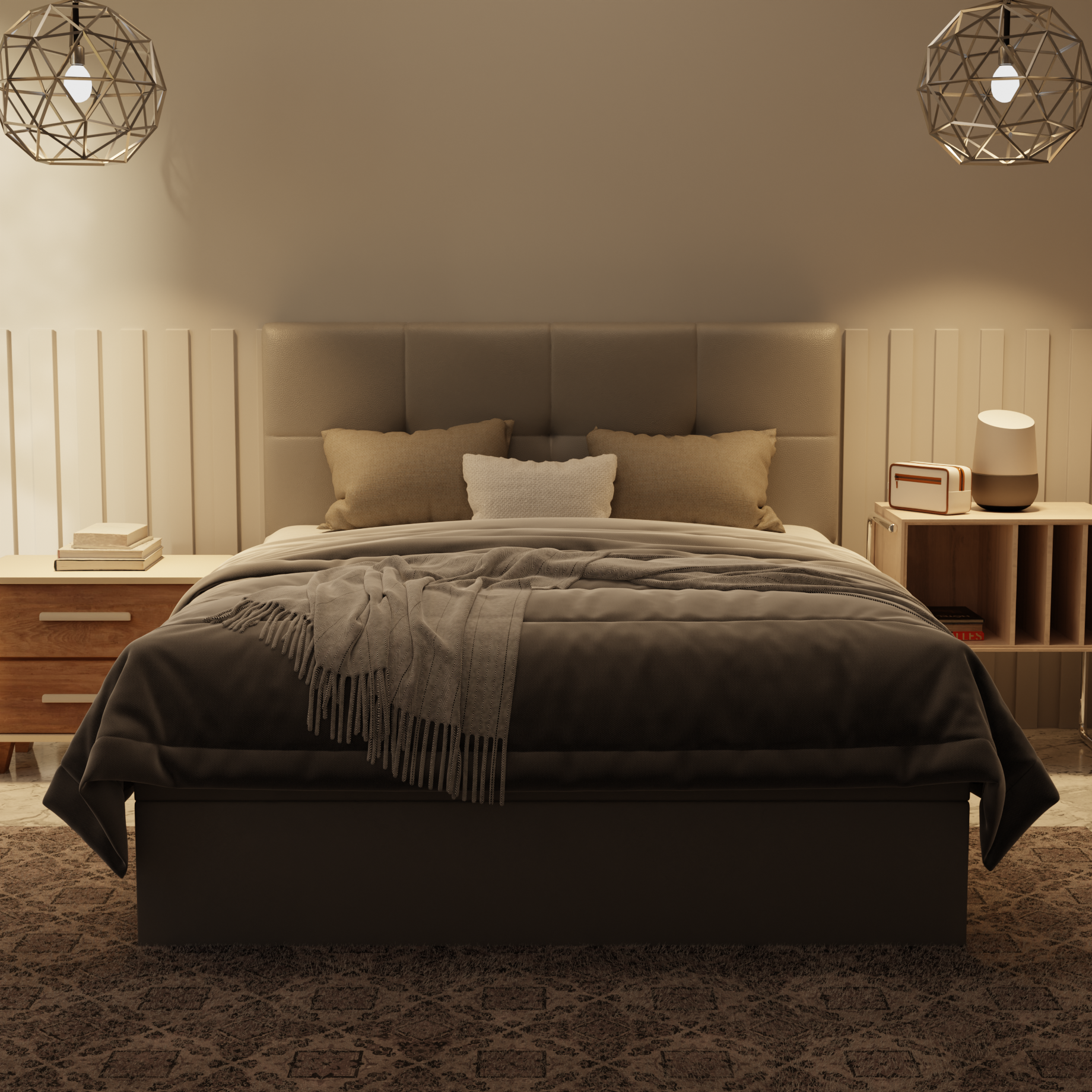 Koane Genuine Leather Storage Bed (Gas Lift) by Esteller