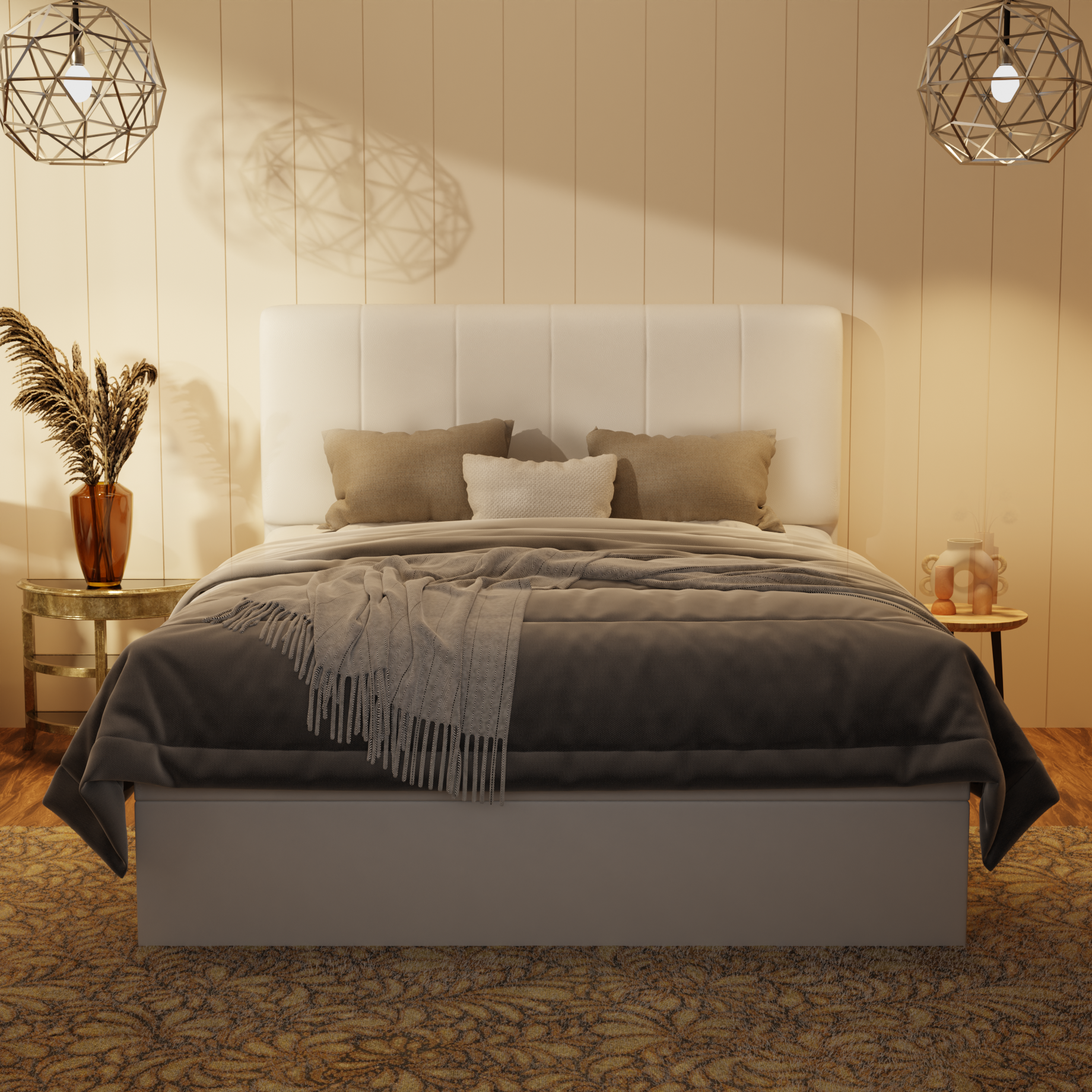 Joane Genuine Leather Storage Bed (Gas Lift) by Esteller