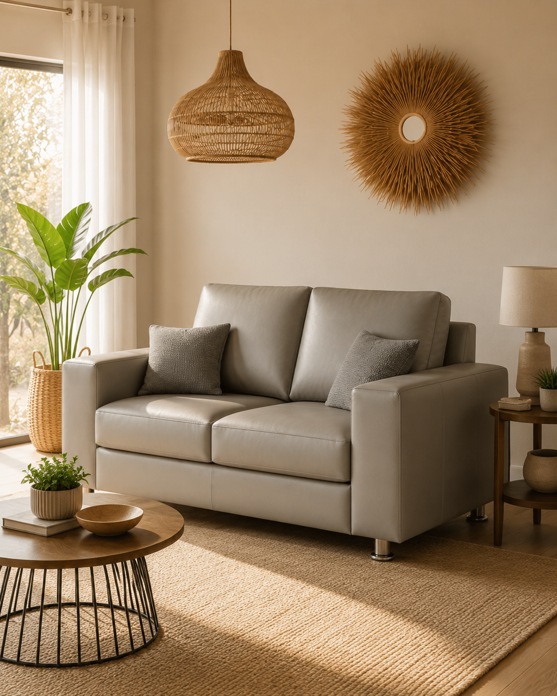 Corven Faux Leather Sofa