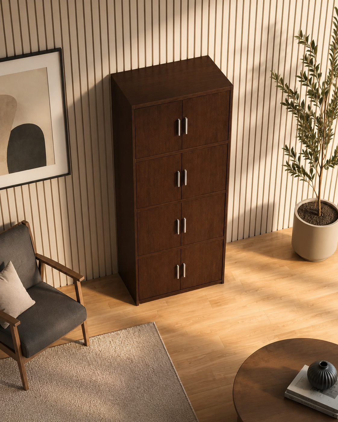 Kairo Walnut Storage Cabinet