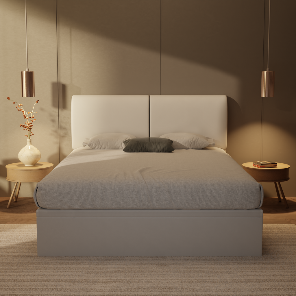 Sloane Genuine Leather Storage Bed (Gas Lift)