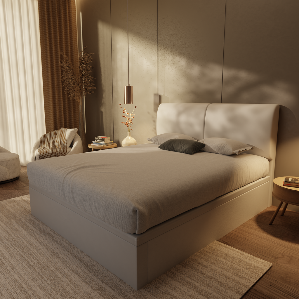 Sloane Genuine Leather Storage Bed (Gas Lift)