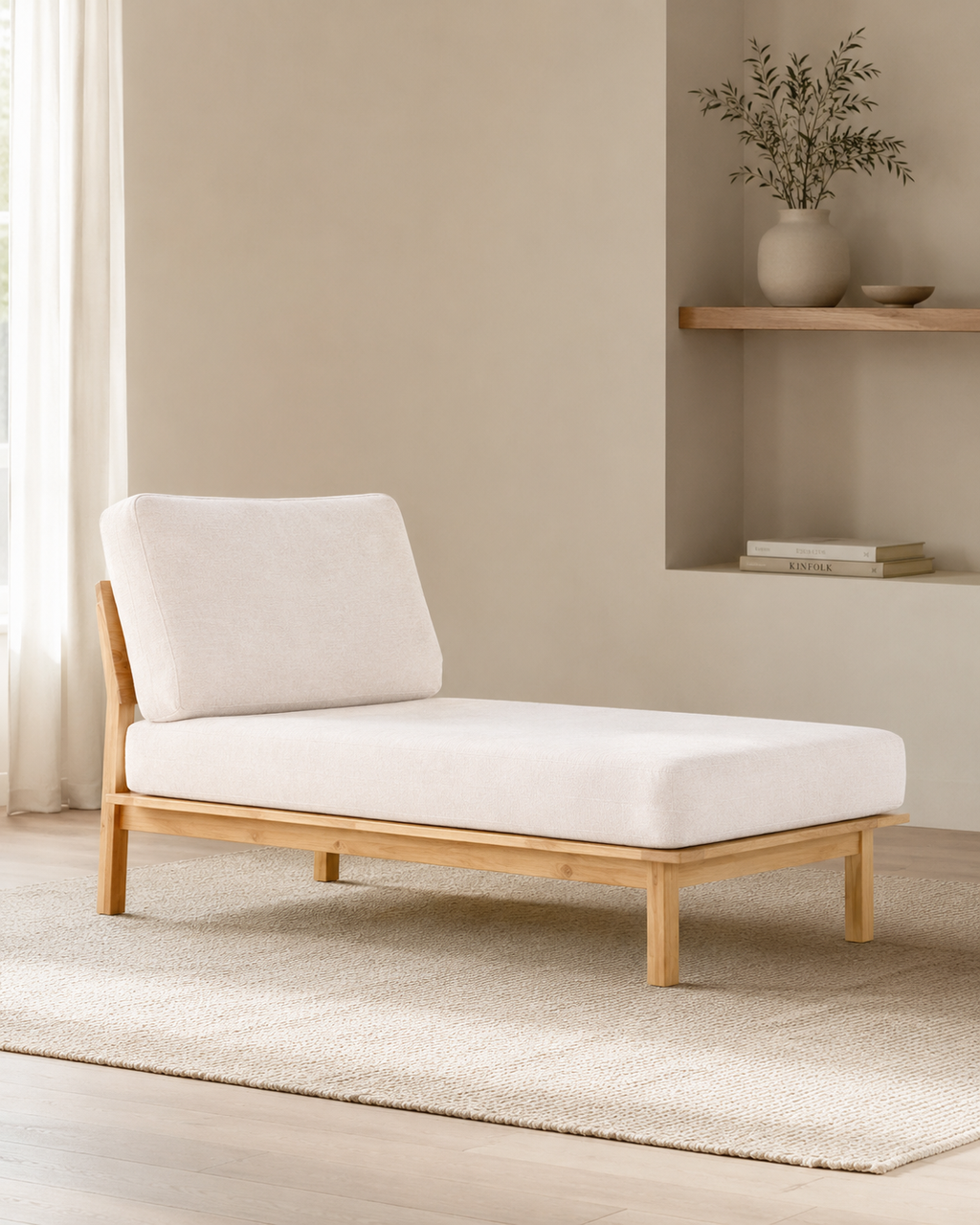 Waverly Fabric Wooden Frame Sofa