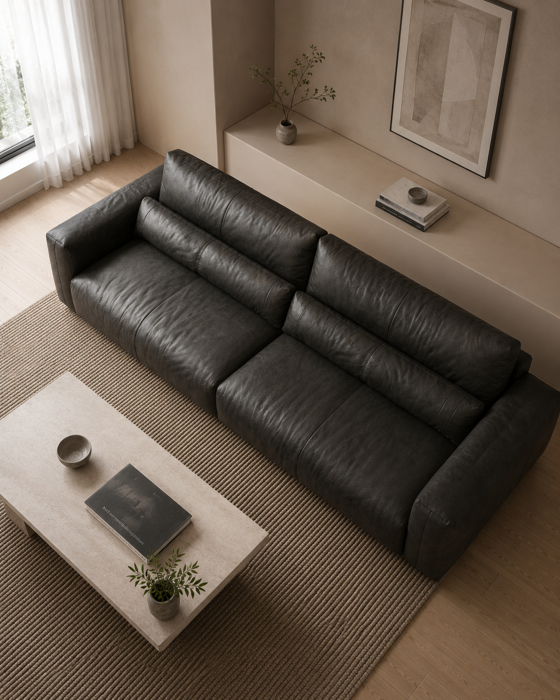 Calder Leather Sofa