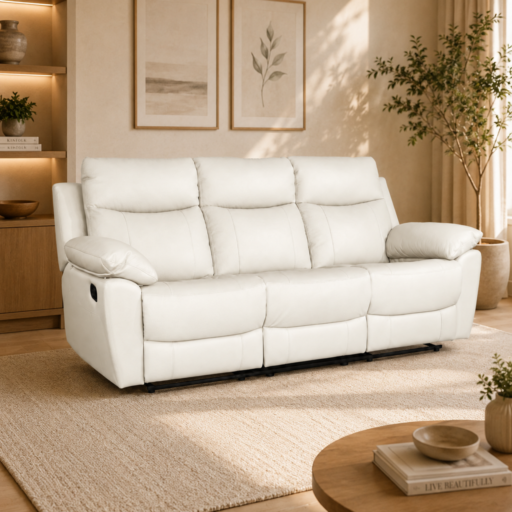 Grantham Genuine Leather Recliner Sofa