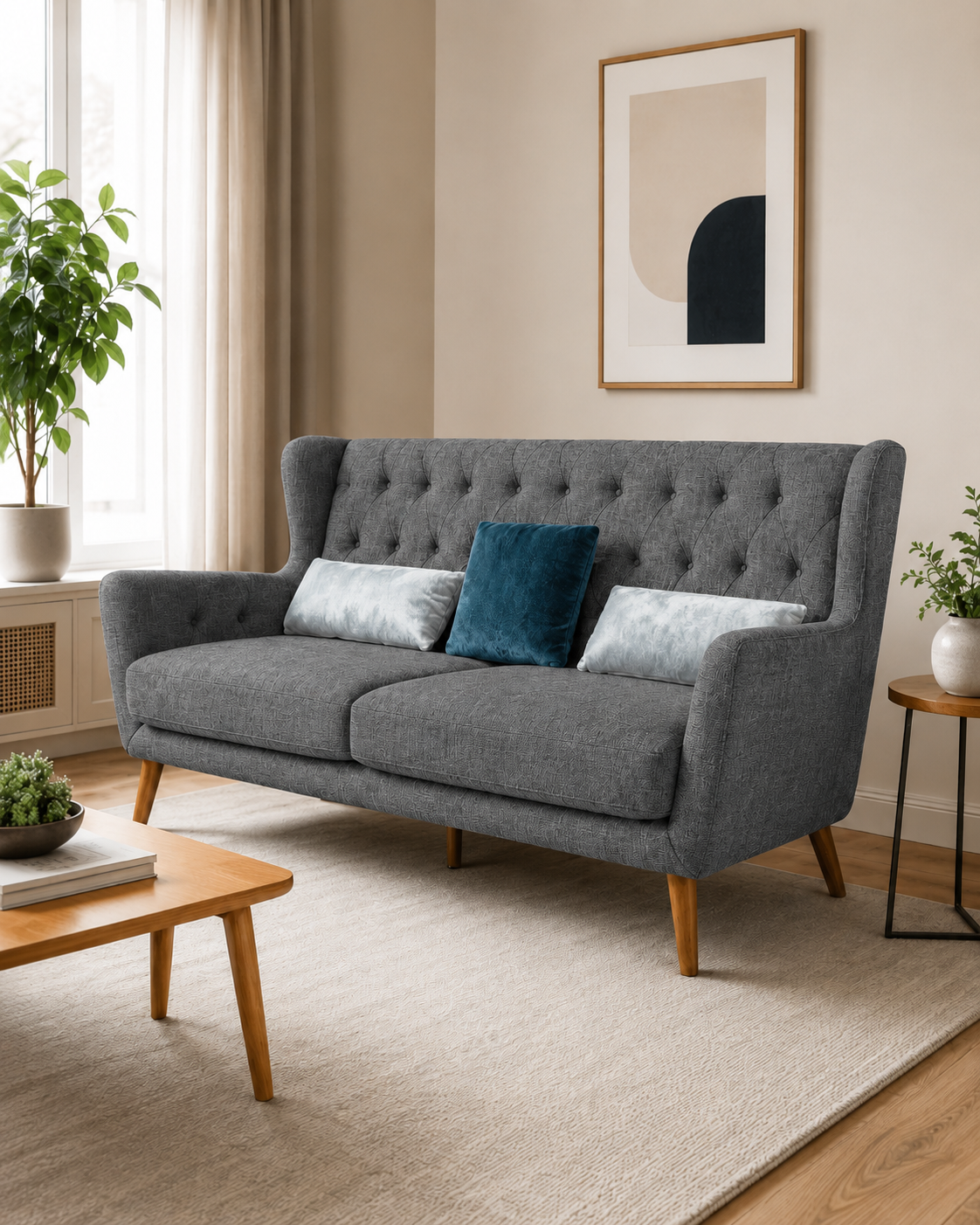 Aldwyn Fabric Highback Sofa