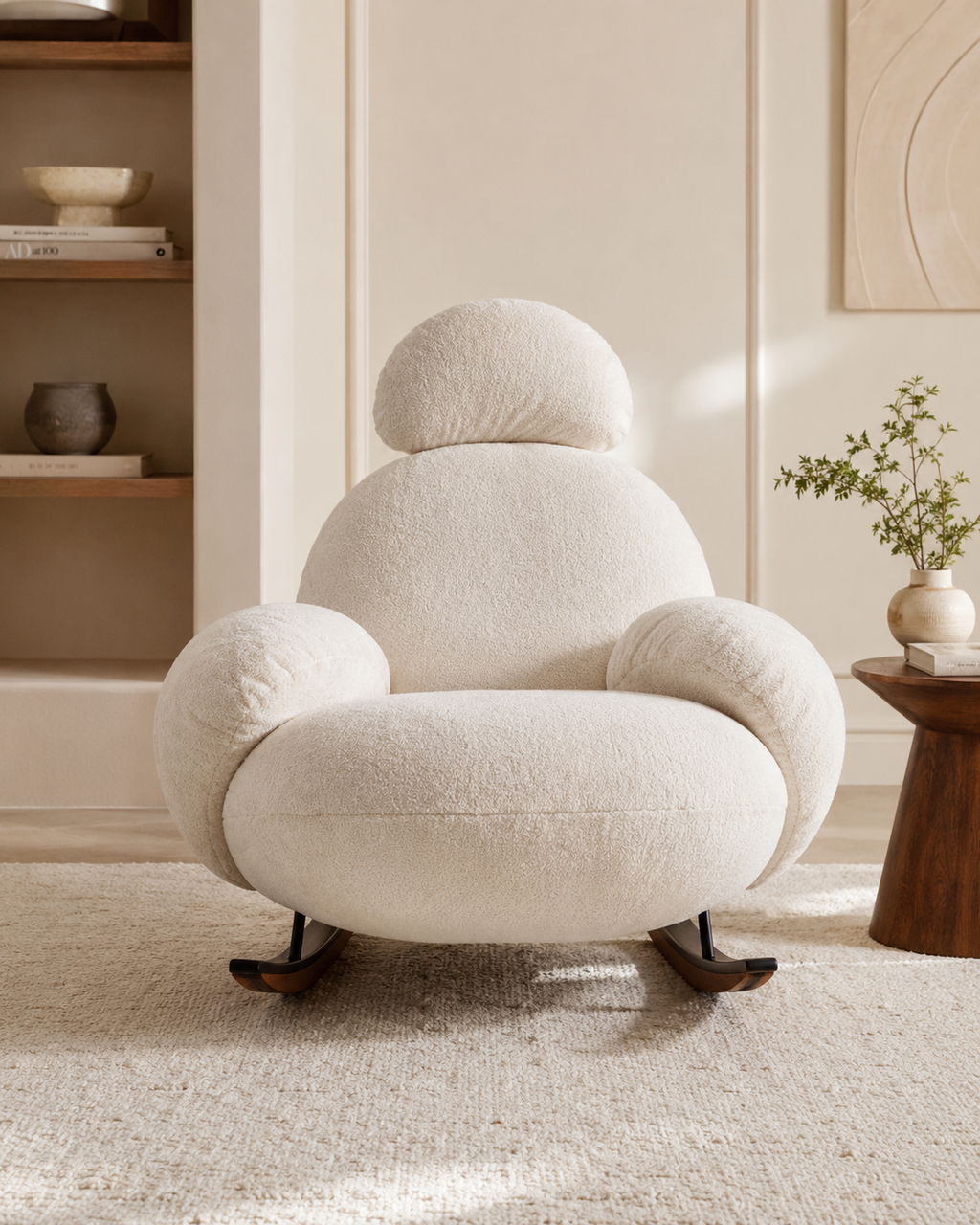 Norevia Flannel Rocking Chair