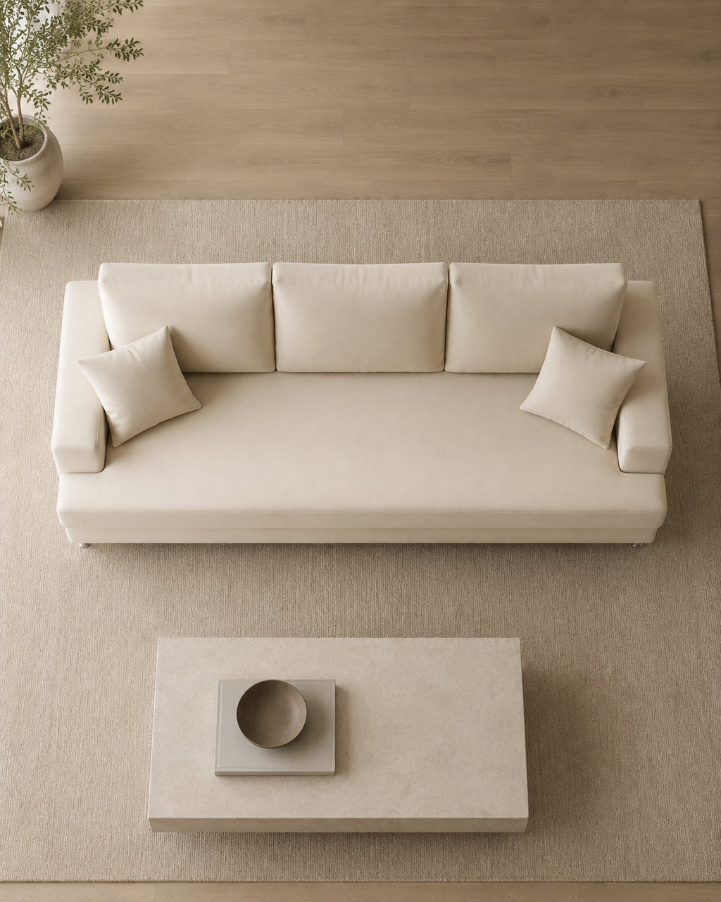 Pembroke Faux Leather Sofa