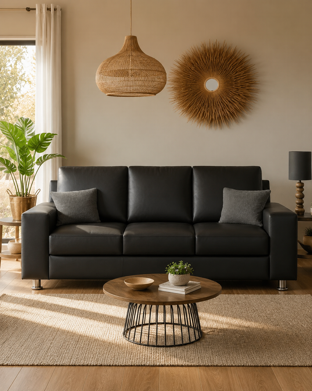 Corven Faux Leather Sofa