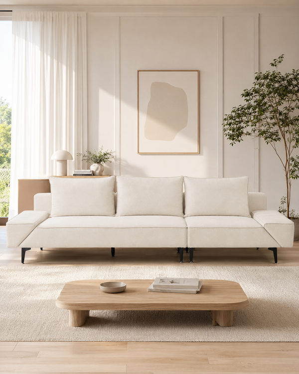 Tova Fabric Rotatable Armrest Sofa