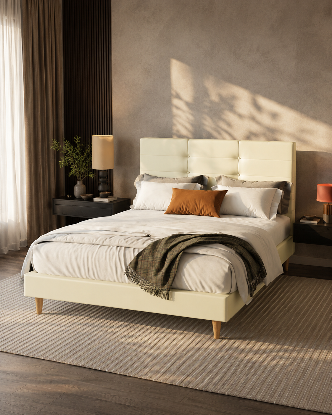 Arlen Faux Leather Bed Frame