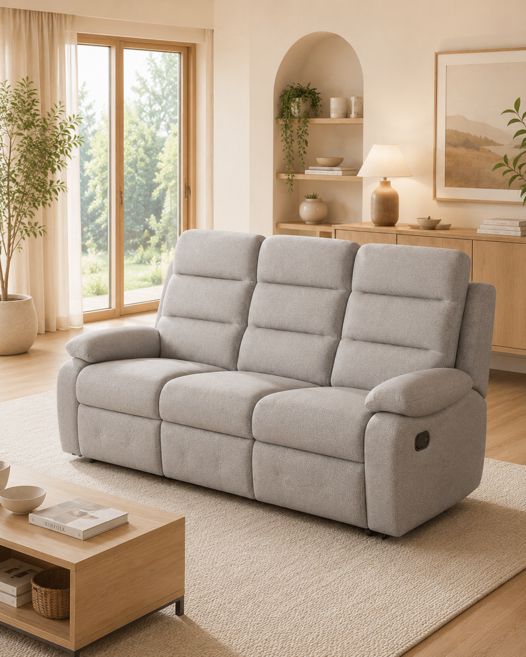 Viremont Belgian Fabric Recliner Sofa