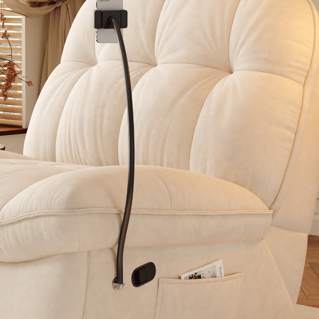 Gillian Fabric Recliner Armchair Sofa by Esteller