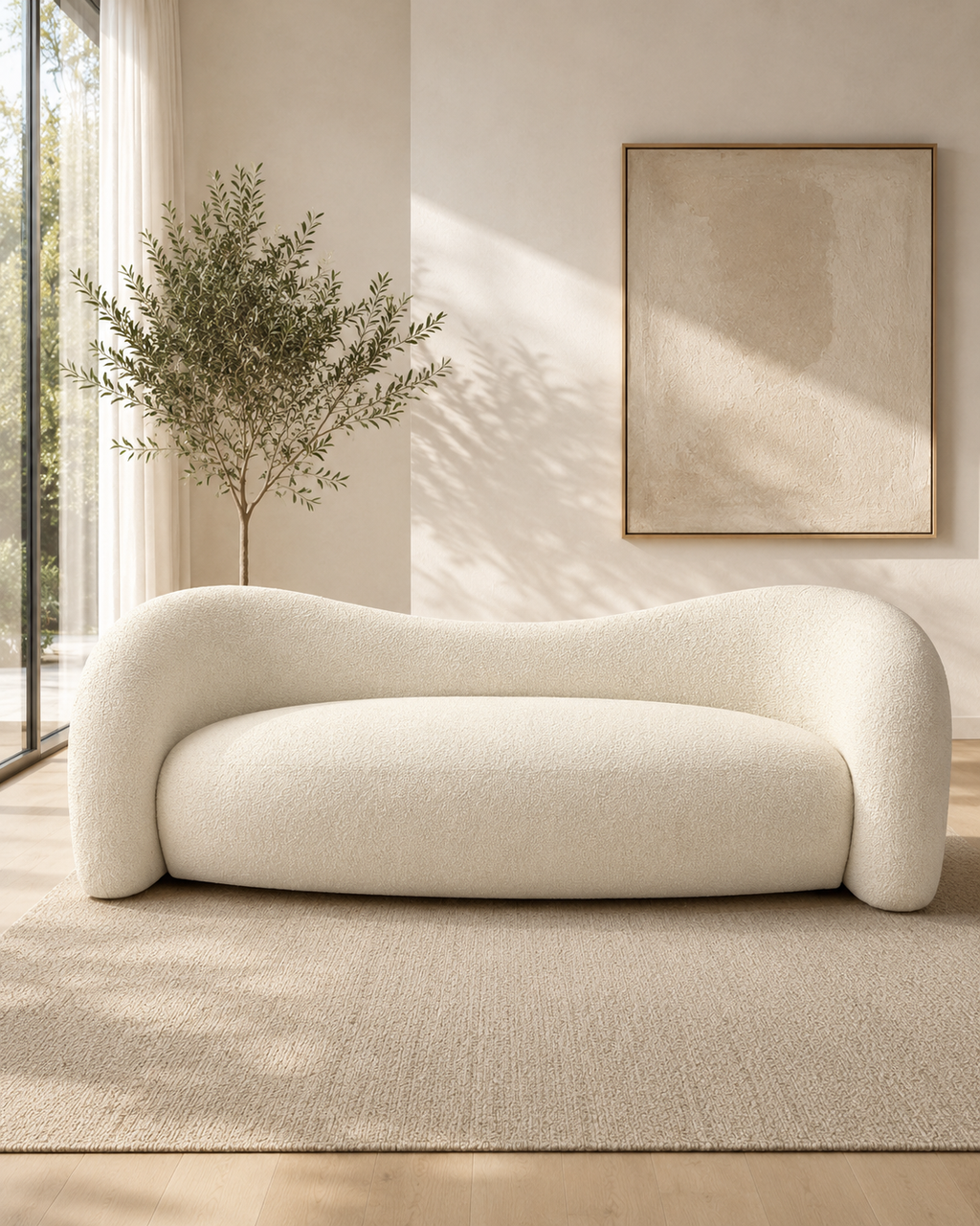 Wyndham Bouclé Fabric Sofa