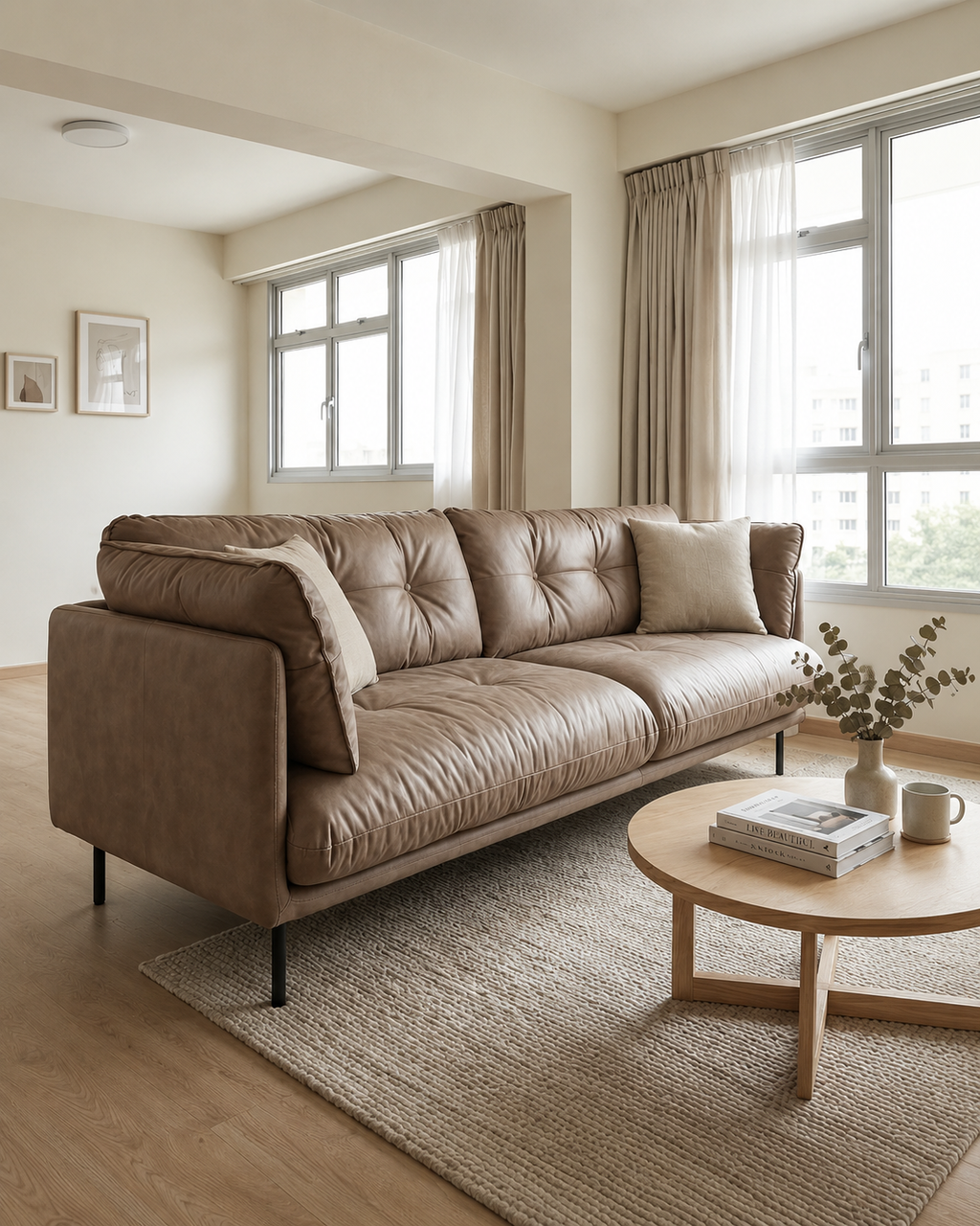 Dune Faux Leather Sofa