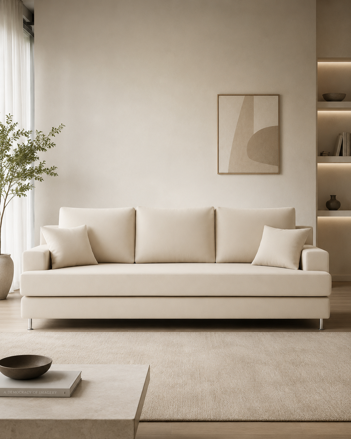 Pembroke Faux Leather Sofa