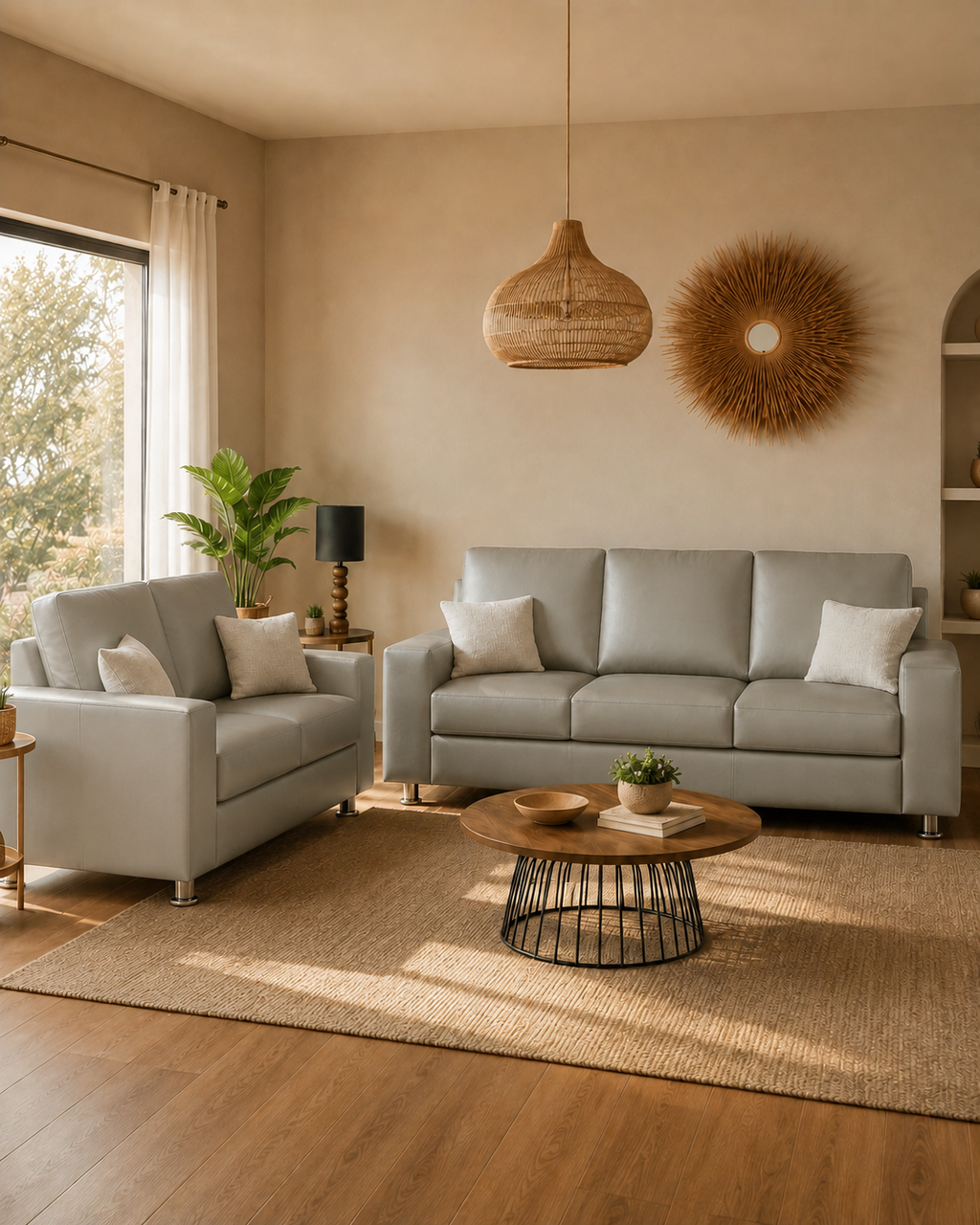Corven Faux Leather Sofa