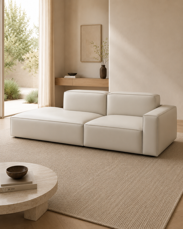 Farnham Genuine Leather Extended Sofa