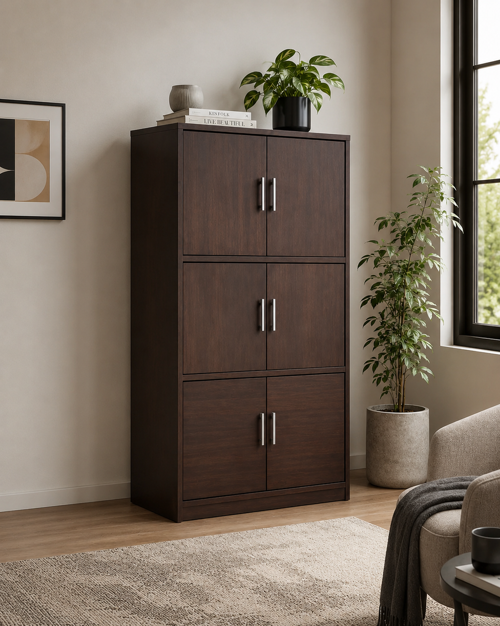 Ren Walnut Storage Cabinet
